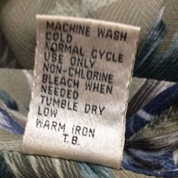 MODA Campia Hawaiian Tropical Tan Blue Shirt Med - Picture 8 of 9